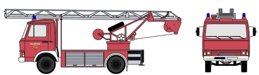 Loewe 4105 - H0 - Iveco Magirus Zeta  90M5 - DL18 Feuerwehr Weil der Stadt